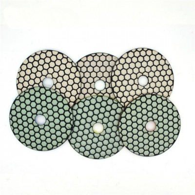 Cheap Resin New Marble White Buff 4 Inch 100 Mm Hex Diamond Dry Polishing Pads For Granite