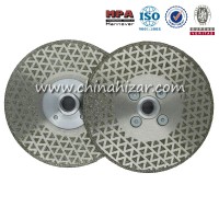 230mm electroplated diamond saw blade with flange for cutting marble, porcelain, granite etc